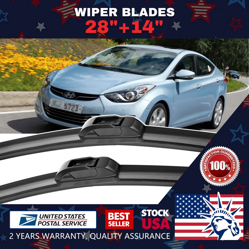 J-Hook 28''+ 14'' Premium Bracketless Windshield Wiper Blades All Season Premium