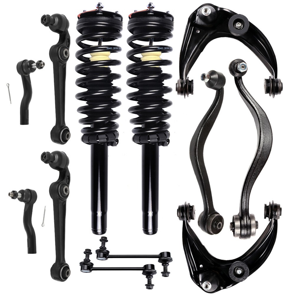 2010-2012 Ford Fusion 2.5L Front Suspension Kit with Struts Control Arms Sway Bar Tie Rods