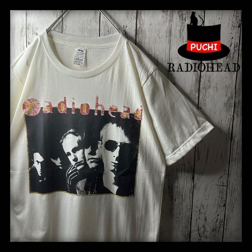 Band T-Shirt Radiohead Tom York Rock M Cream F/S Japan