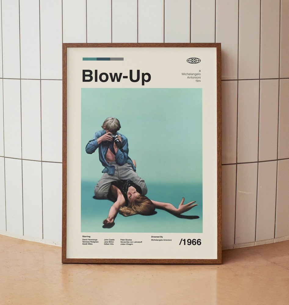 Vintage Blow Up Movie Poster Michelangelo Antonioni Jane Birkin Retro Wall Art Print