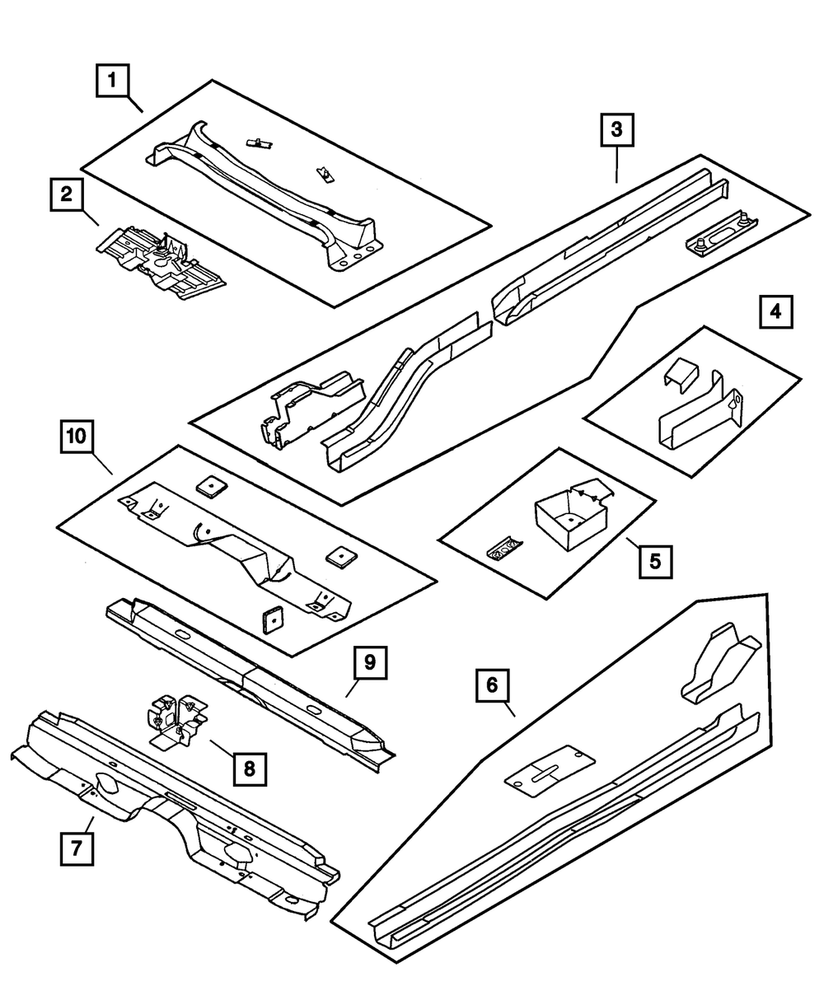 Genuine Mopar Rail Rear Bumper Bracket Right 4814664AA