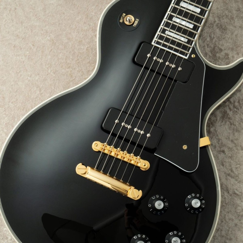 Edwards E-LP-CTM/P Black Les Paul Style Guitar with P90 Pickups  