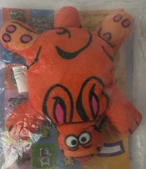 Vintage Orange Puppy Plush Toy from Burger King Kids Meal