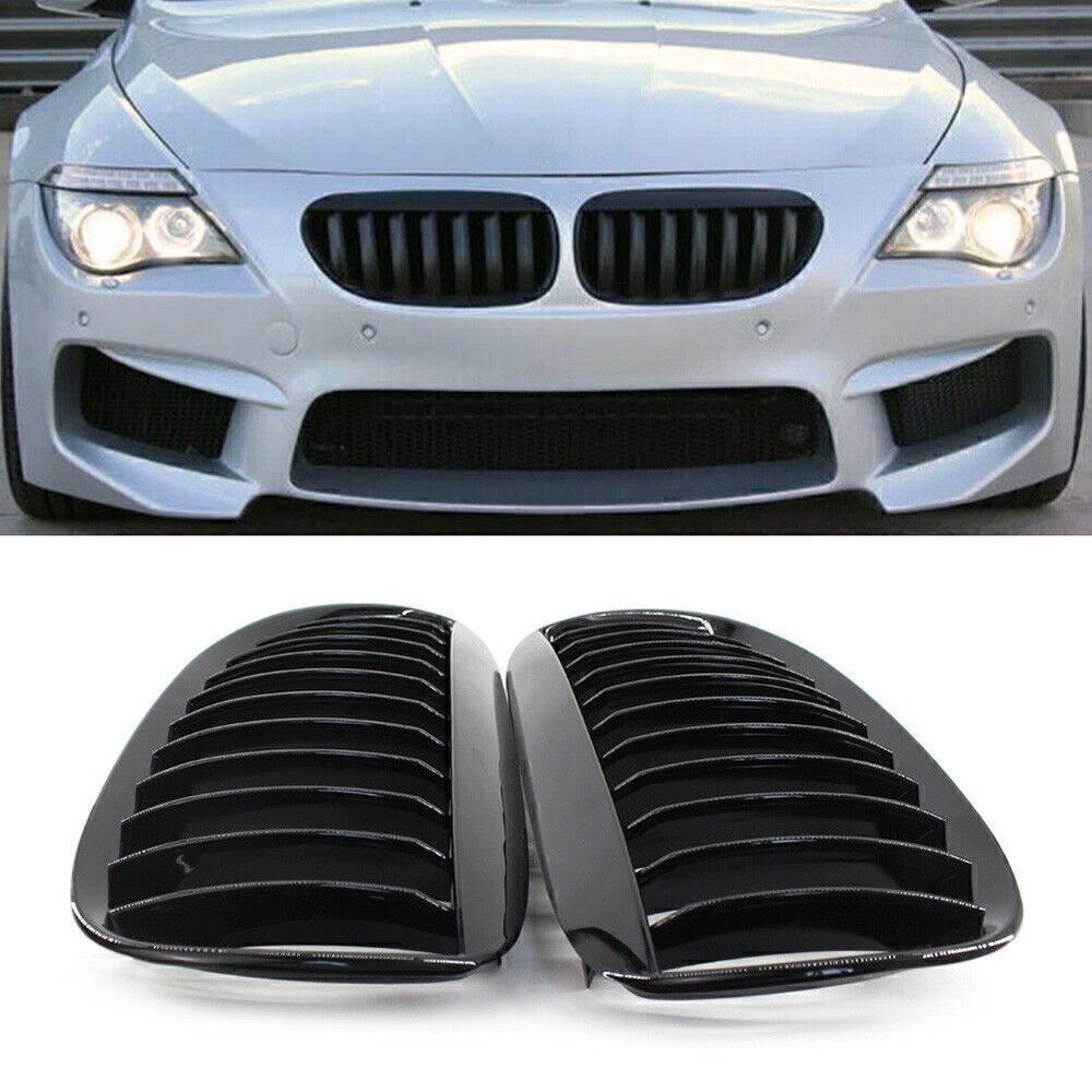 Gloss Black Front Kidney Grille for BMW E63 E64 M6 Coupe & Cabrio