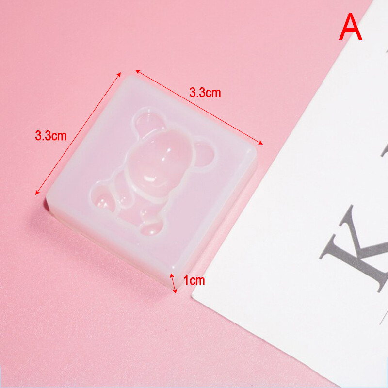 Silicone Bear Mold for Resin Jewelry DIY Craft Pendant Making