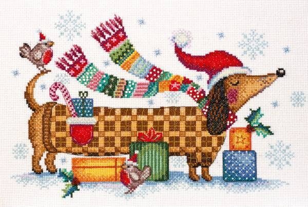 Cross stitch kit - I feel the holiday! 30x20cm White Aida 14ct needlepoint kit