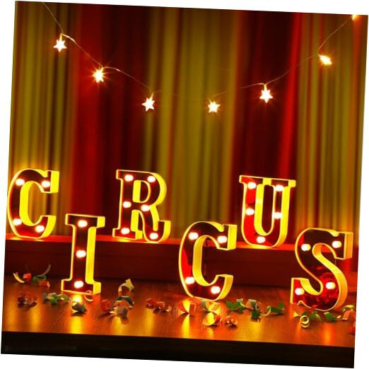 Circus Light up Letters Sign Party Decorations Battery Powered Marquee Lighted