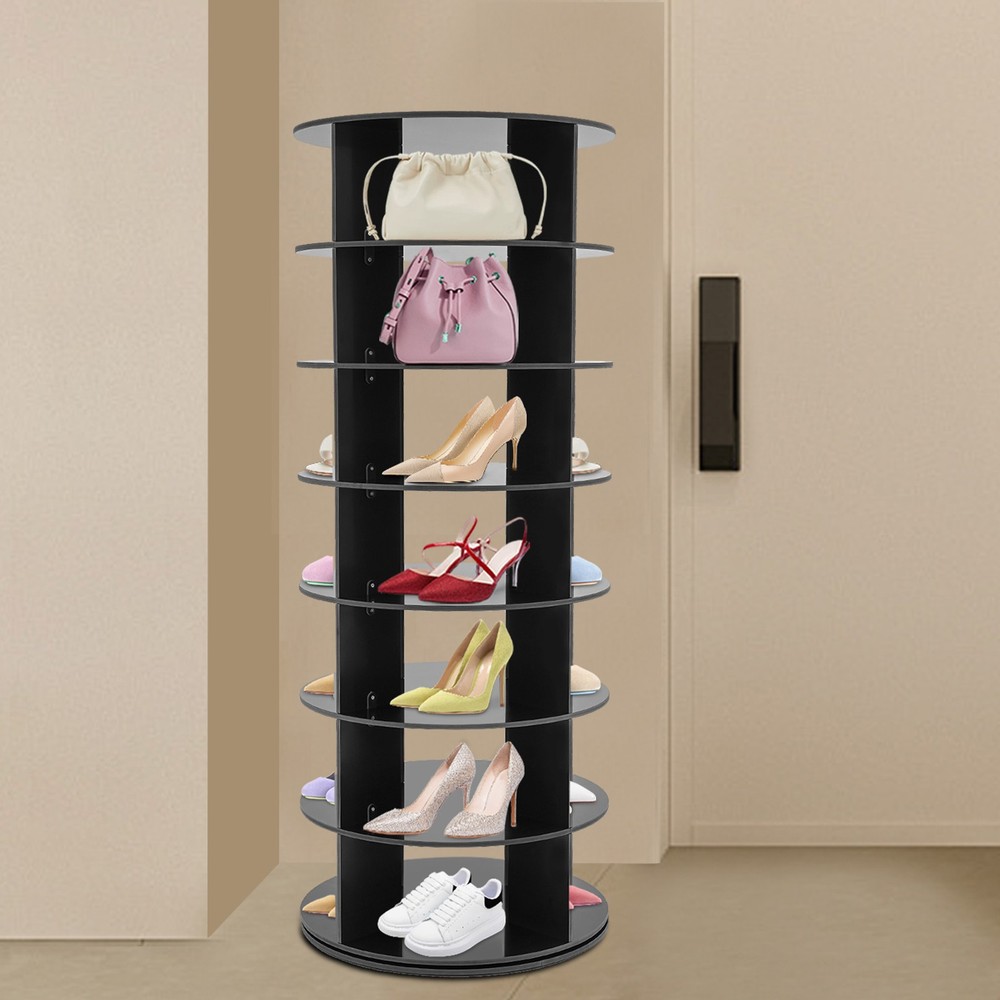360° Rotating Shoe Rack 7-Tier Spinning Shoe Rack 152cm H Shoe Storage Organizer