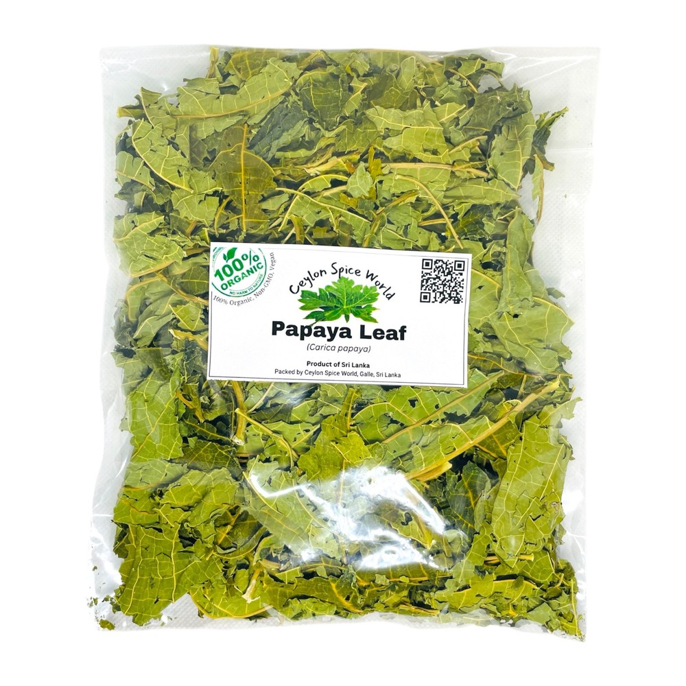 Organic Dried Papaya Leaves Whole Herbal Tea Carica Papaya Natural Leaf 30g