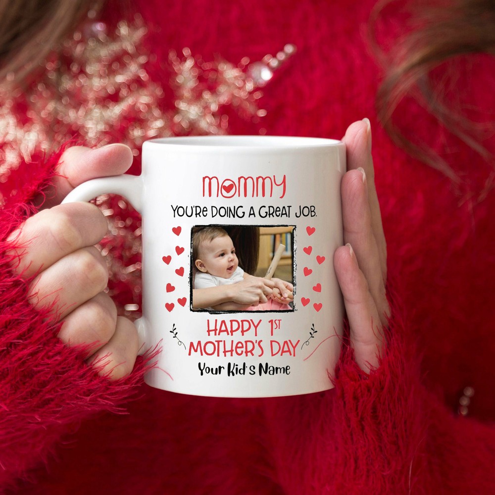 Personalized First Mother's Day Gift For New Mom Photo Custom Baby Mug New Mom