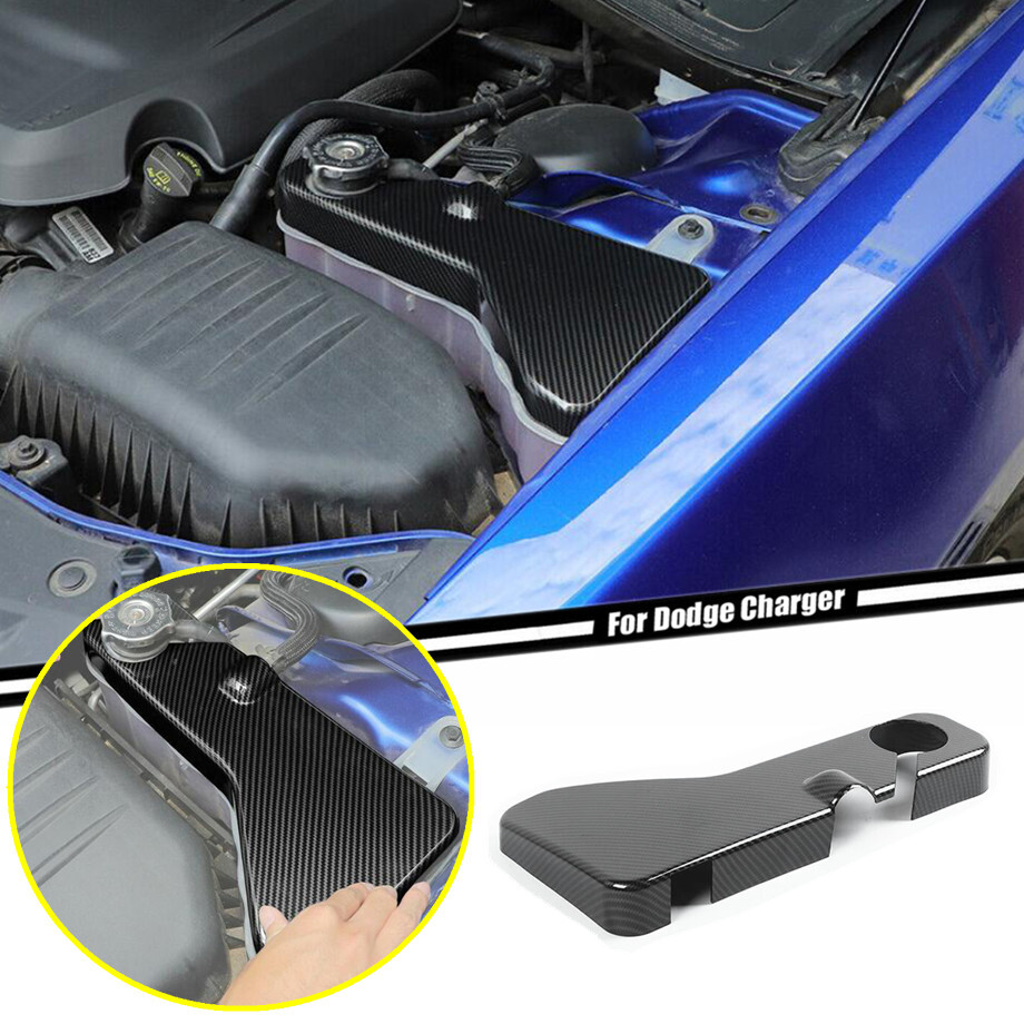 Dodge Charger 11-2023 Carbon Fiber Engine Coolant Tank Cover Trim