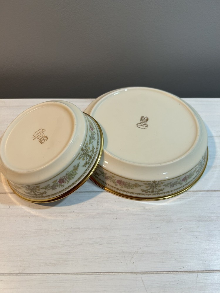 Lenox CASTLE GARDEN Set of 2 Bowls, Soup And Vegetable