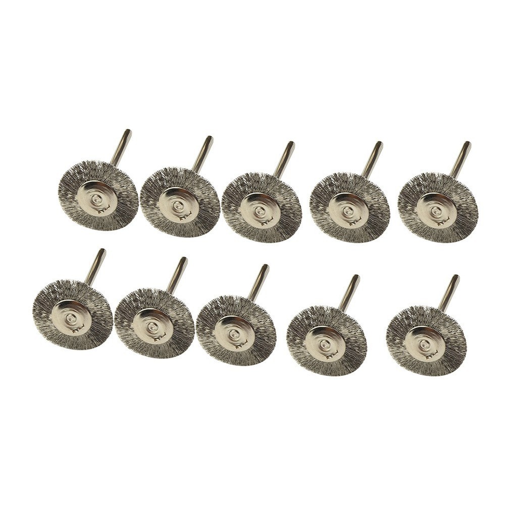 10pcs Steel Wire Rotary Wheel Brushes for Polishing and Removal Tools Accessories