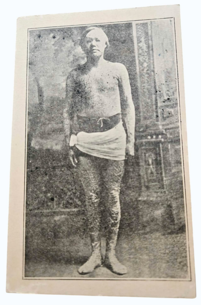 Charles Hi Ki Williams “The Human Fish” RPPC 1900s Real Photo Postcard Oddity