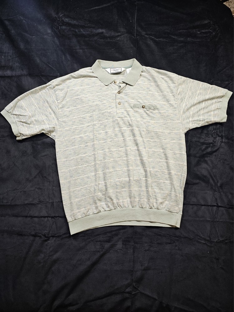 Classics by Palmland Polo Shirt Banded Waist Mens Striped Tan XXL