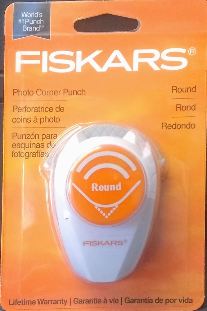 Fiskars 123020 Round Photo Corner Lever Paper Punch