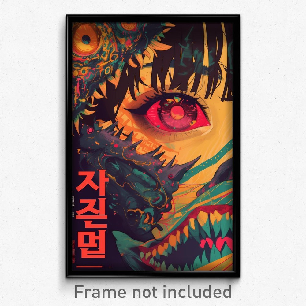 Korean Psychedelic Retro Art Film Poster - Treasured Shrine