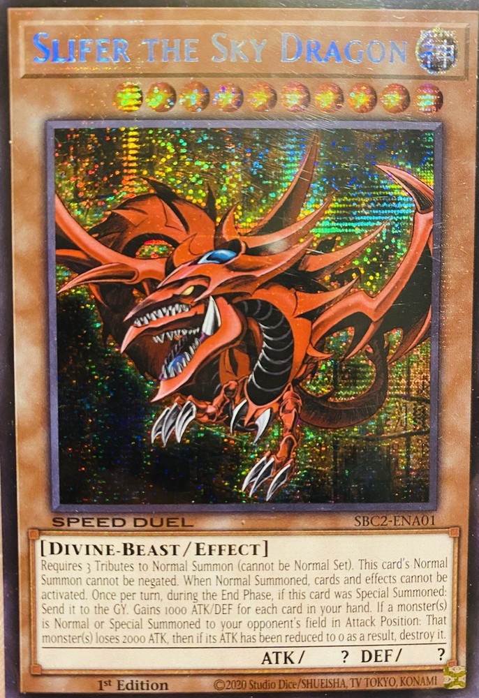 Slifer the Sky Dragon PGLD-EN032 Premium Gold Unlimited Edition Rare