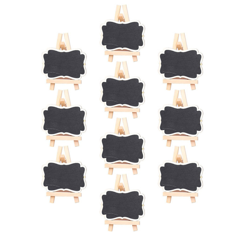 10 Pcs Chalk Board Easel Sign Small Blackboard Vintage Framed Chalkboard