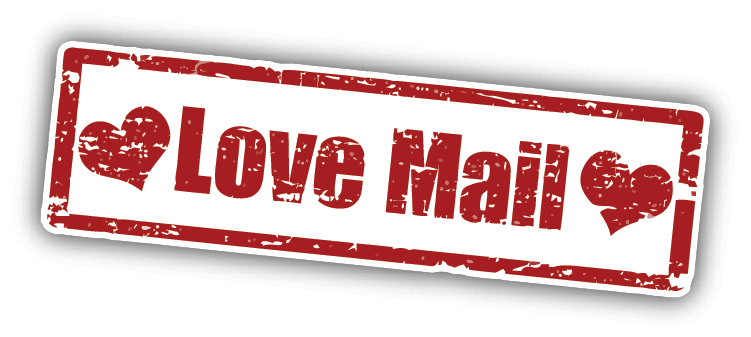 Love Mail Valentine's Day Stamp Car Bumper Sticker Decal