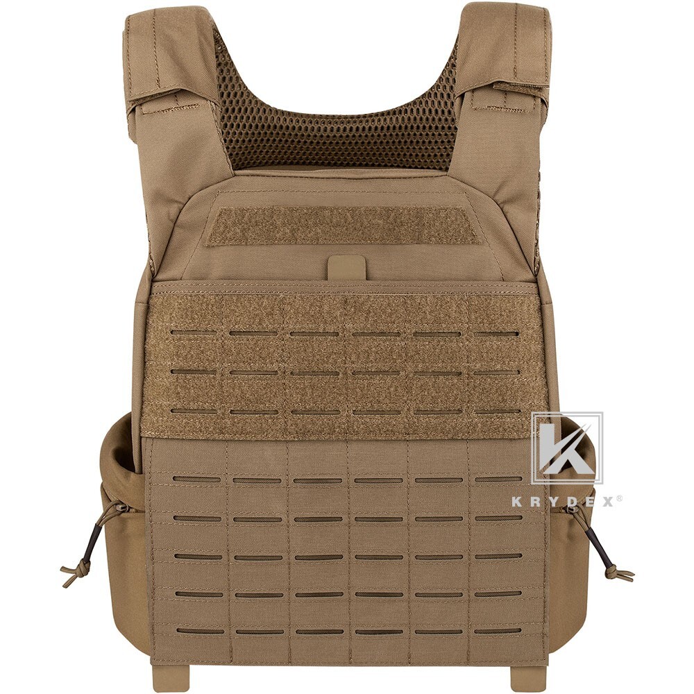 KRYDEX Weighted Vest Laser Cut MOLLE Plate Carrier Workout Weight Vest Coyote
