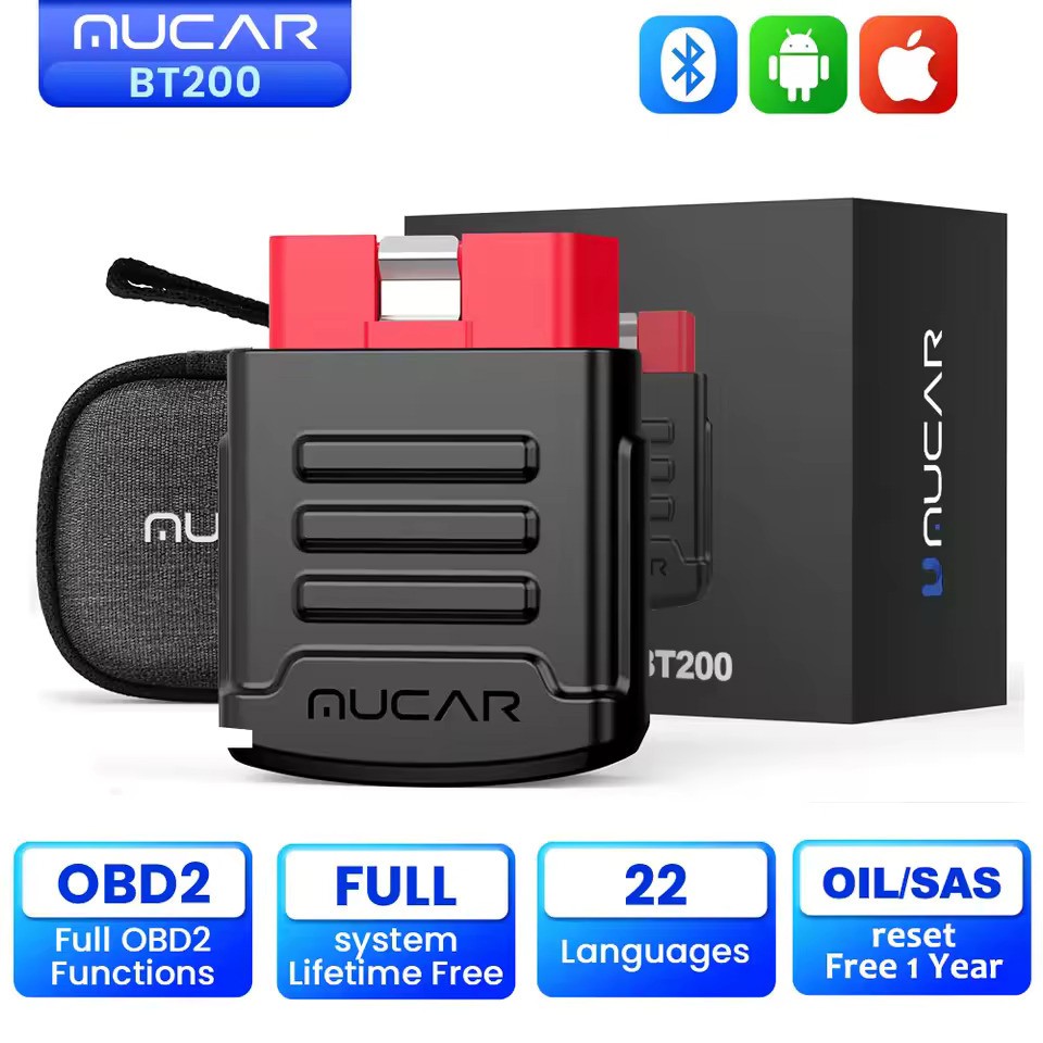 MUCAR BT200 OBD2 Scanner Bluetooth Wireless Full System Diagnostic Tool Car