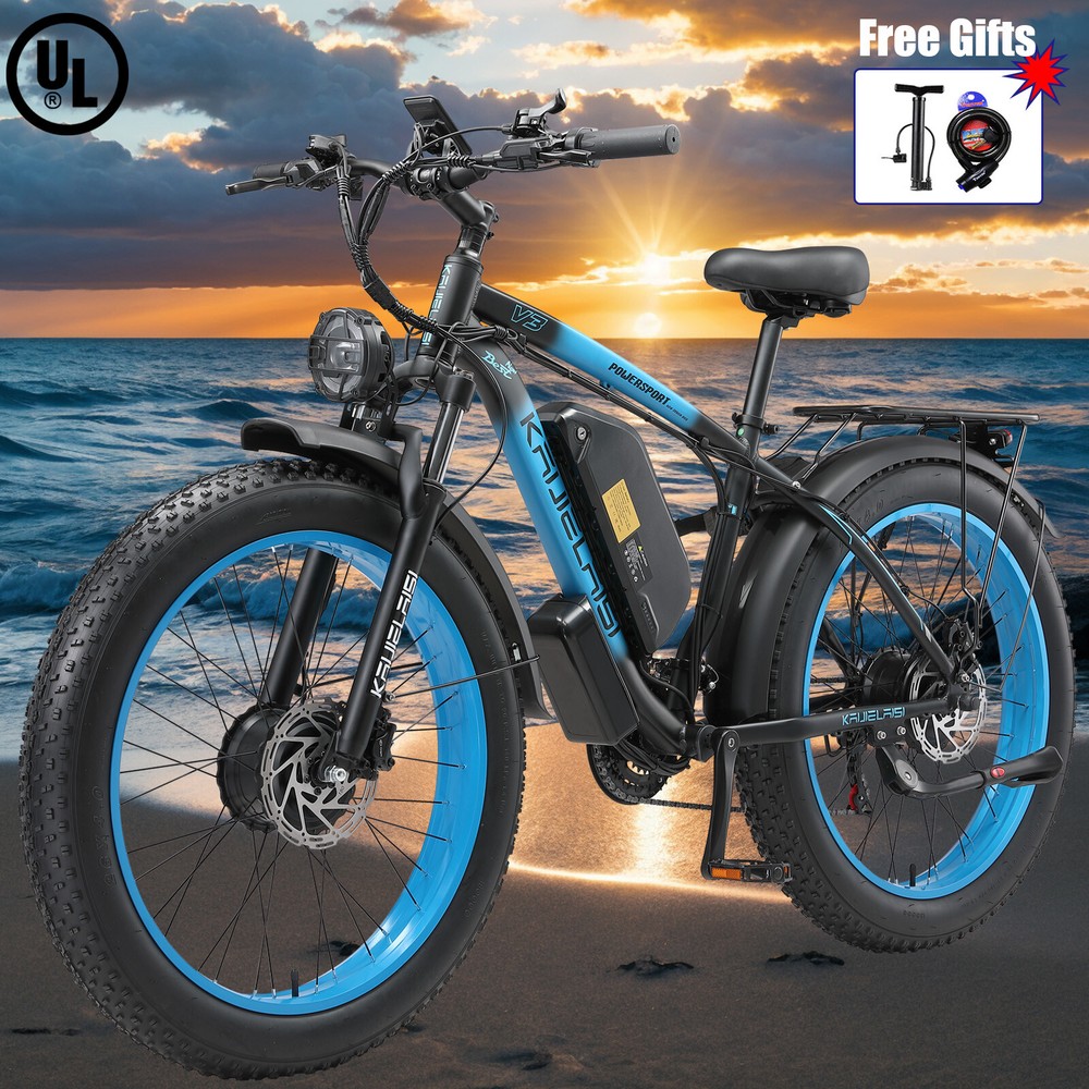 35MPH 26 AWD 2000W Dual Motor 48V 23Ah UL2849 Certified Electric Bike for Adults