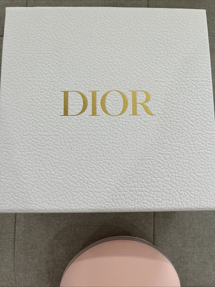 Pink Dior Leather Pouch for Women Luxury Cosmetic Bag
