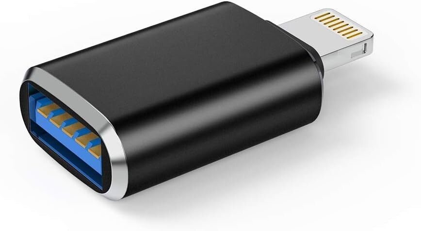 Male to USB3.0 Female Adapter OTG Cable for Apple12, 11, Xr, X, XS, 8 ,7, Plus