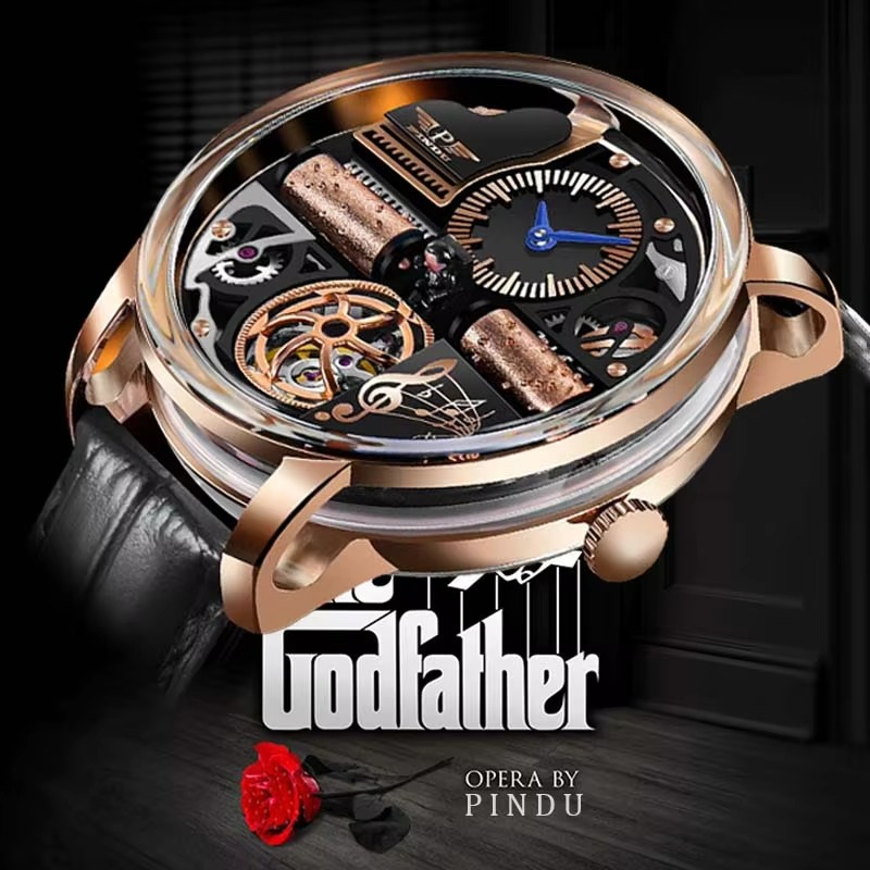 PINDU Watch New TOP Men Mechanical Watch Godfather Fashionable Classic Series 45