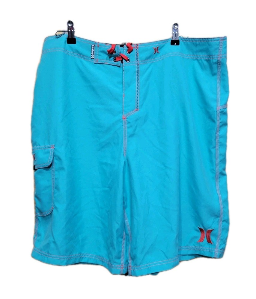 Hurley Board Shorts swim Trunks  Men's Size 38  Turquoise