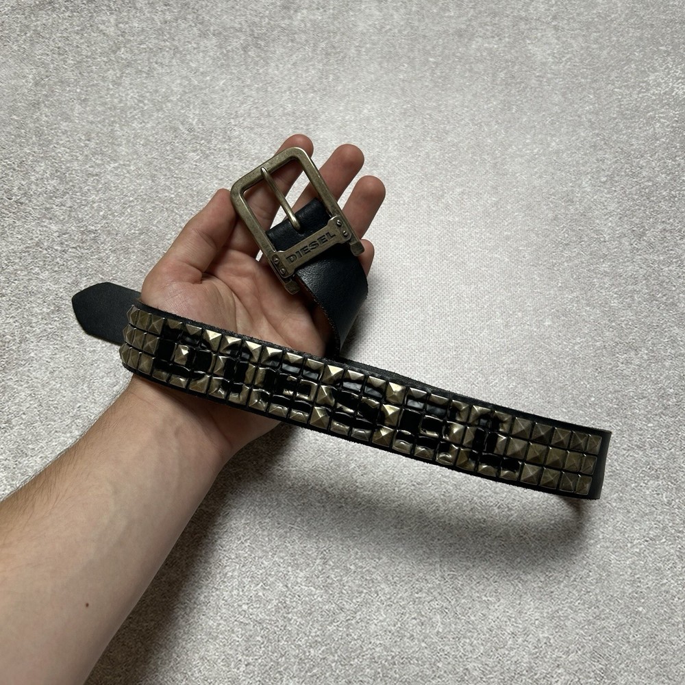 Diesel Vintage Y2K Leather Women’s Belt Black Size 71/28