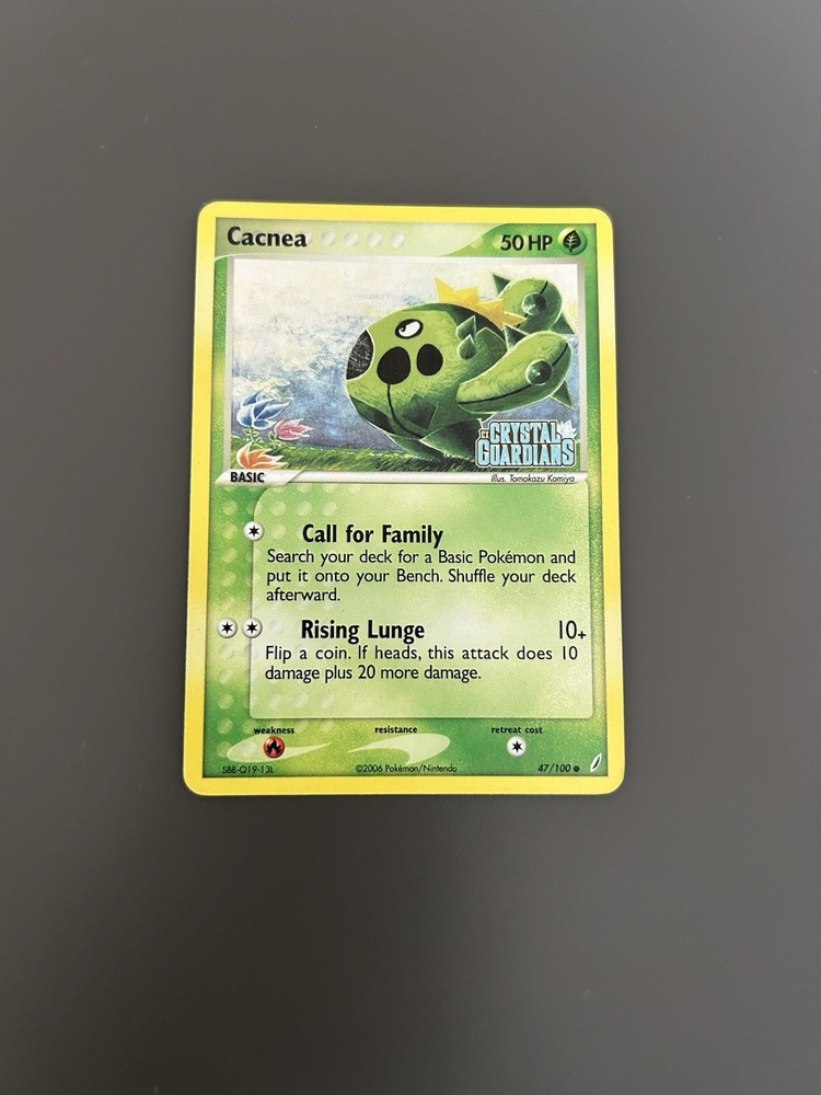 Cacnea 47/100 Reverse Holo Crystal Guardians Pokemon TCG MP Condition
