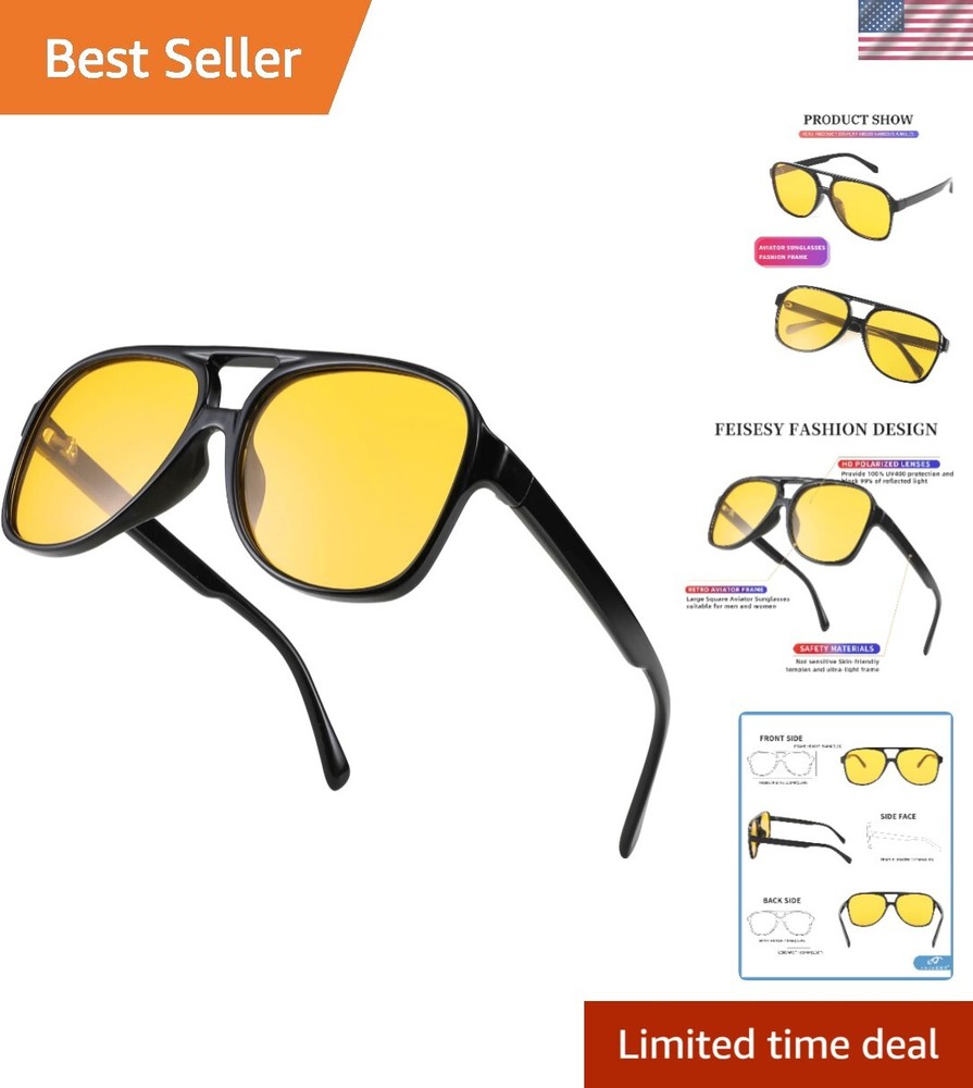 Ultra-Light Retro Aviator Sunglasses - Perfect for Daily and Outdoor Wear