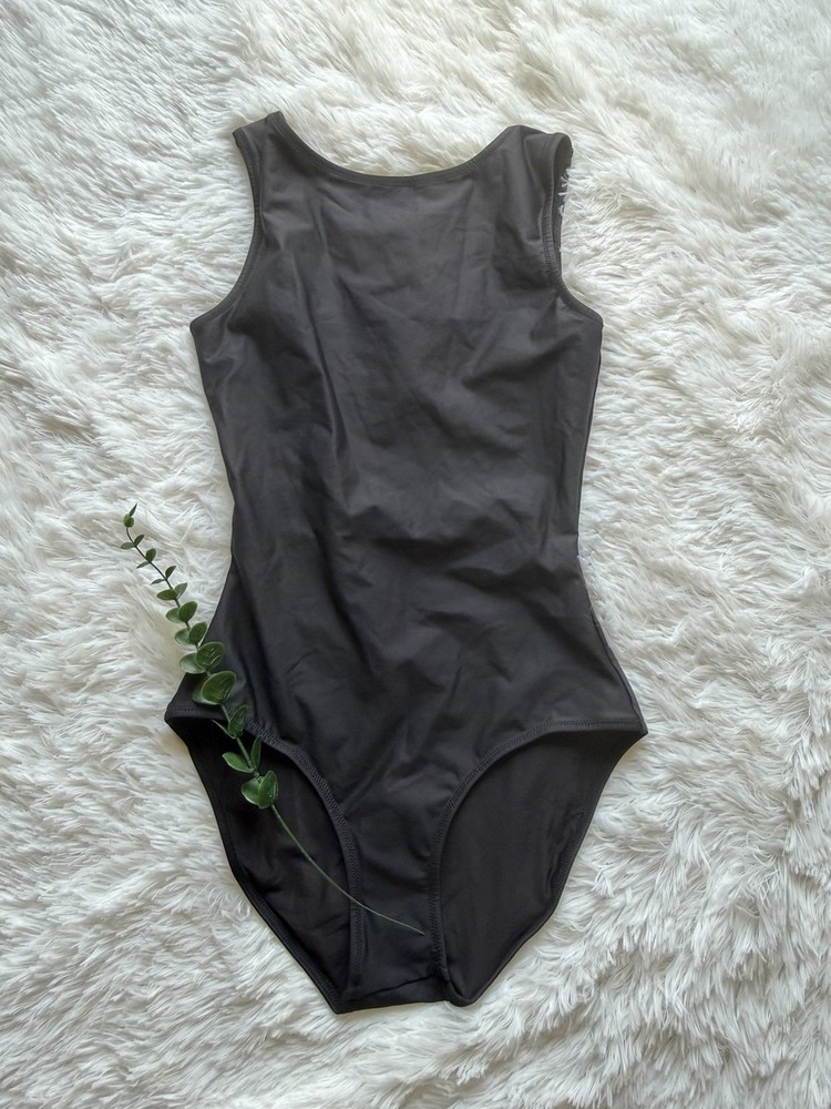 Skims Signature Swim High Neck One Piece Onyx Women's Size S
