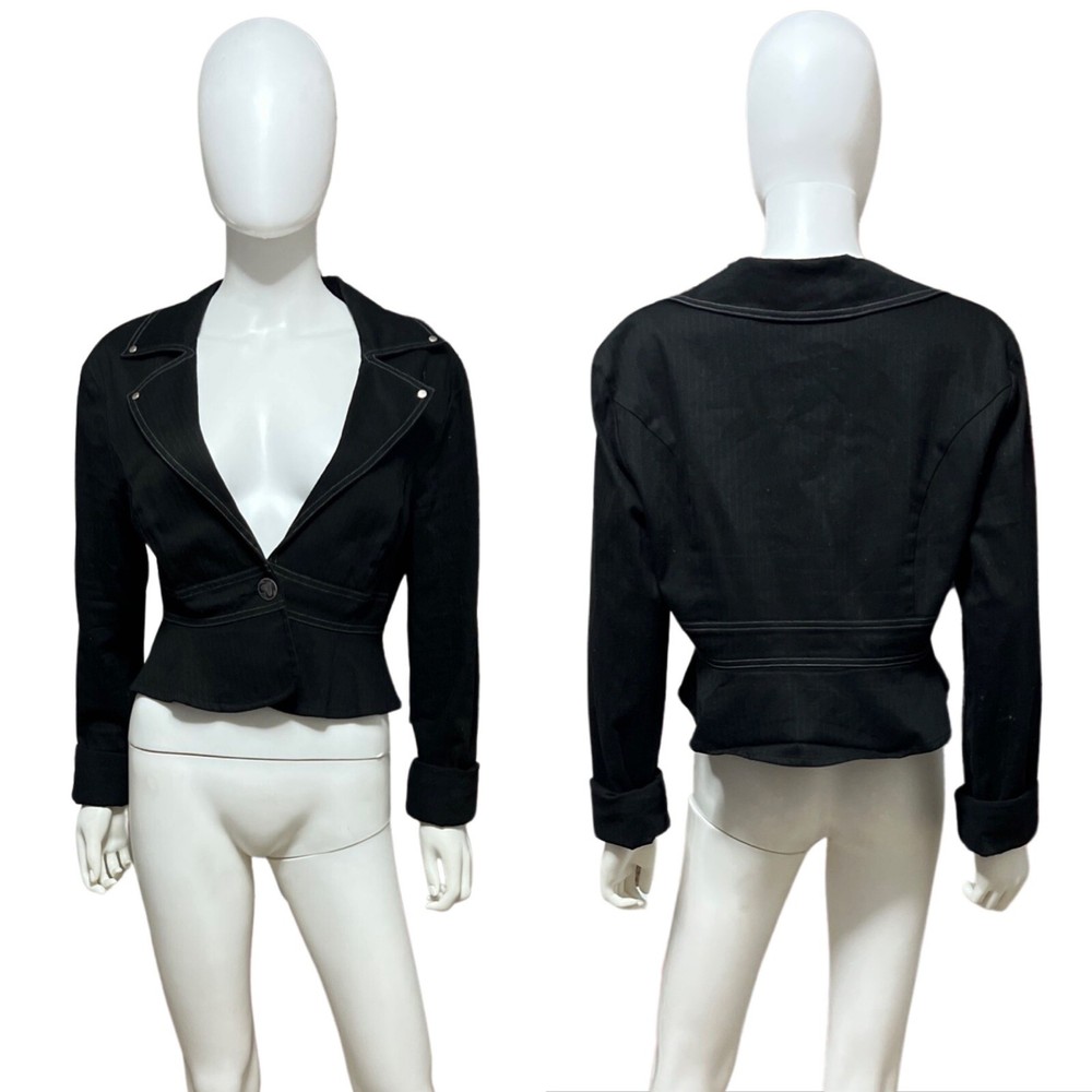 Lip Service One Button Stretch Blazer Jacket Black Women’s Size XL