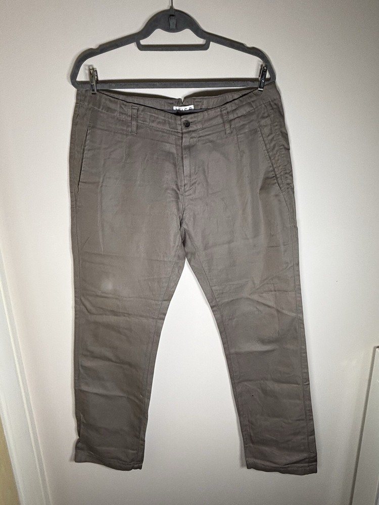 Reiss Capri Straight Leg Trousers Linen Blend W34 L31