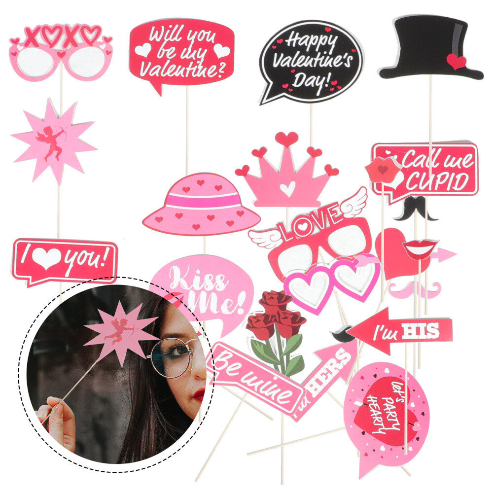 Vibrant Paper Photo Props for Birthday Wedding Booth Decoration  