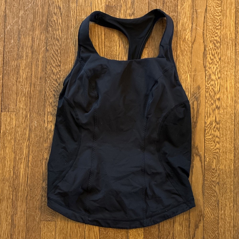 Lululemon Black Racerback Athletic Stretch Tank Top Women’s Yoga Gym Sleeveless