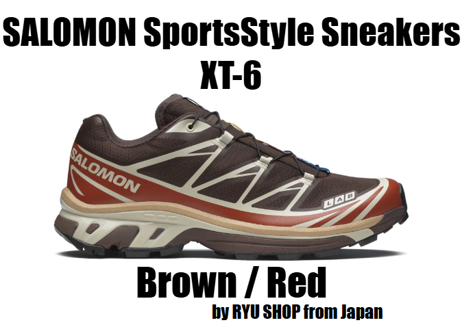 Salomon XT-6 SportsStyle Sneakers in Roasted Clay Burnt Ochre Ivory