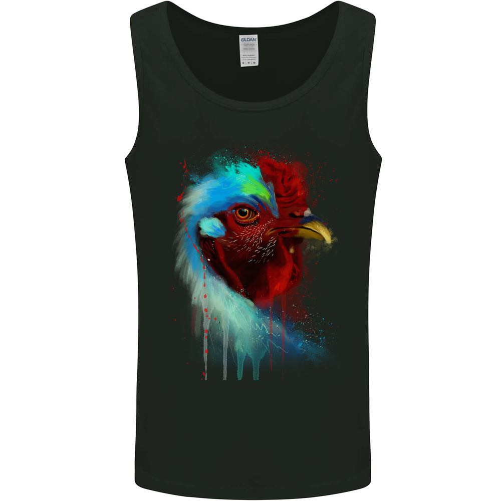 A Chicken Watercolour Mens Vest Tank Top