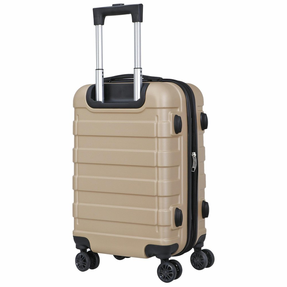 21 Inch Champagne Hardside Spinner Carry-On Luggage Trolley