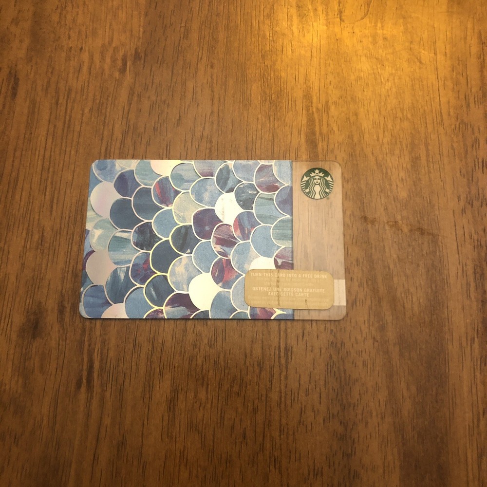 Starbucks Gift Card Mermaids  Iridescent Scales Blue *￼No Value* Card Only-image