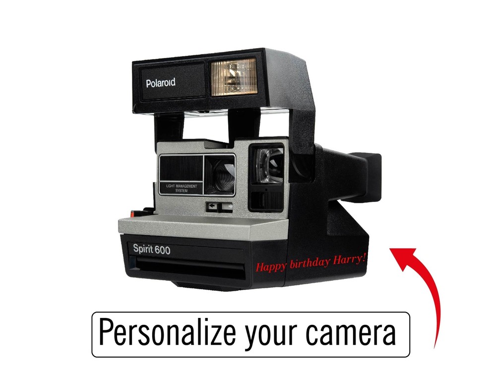 Polaroid Spirit 600 Grey Silver Vintage Instant Film Camera Retro Style