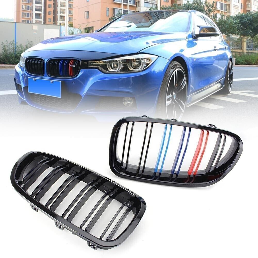 Front Center Grille Grill Black ABS Fit BMW F10 F18 2010 2011 2012 2013 2014 Car