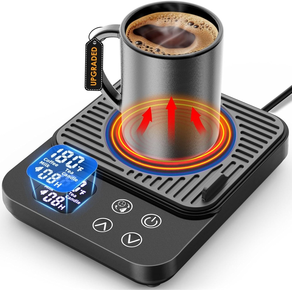Mug Warmer, Coffee Cup Warmer for Desk with 1-12H Auto Shut Off, Black-new