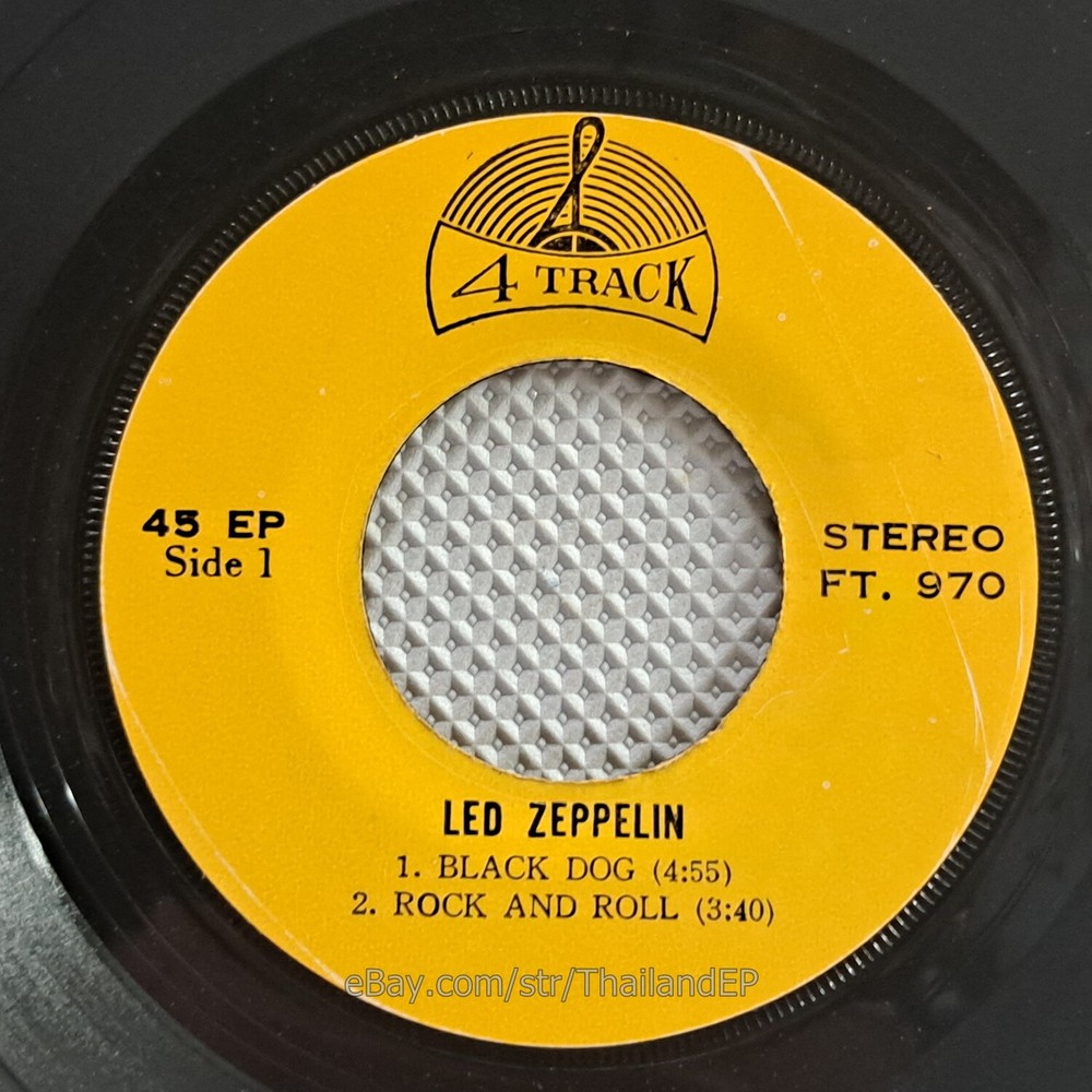 LED ZEPPELIN /BLACK DOG / THAILAND EP 45 THAI FT. 970 ORANGE LABEL RARE!