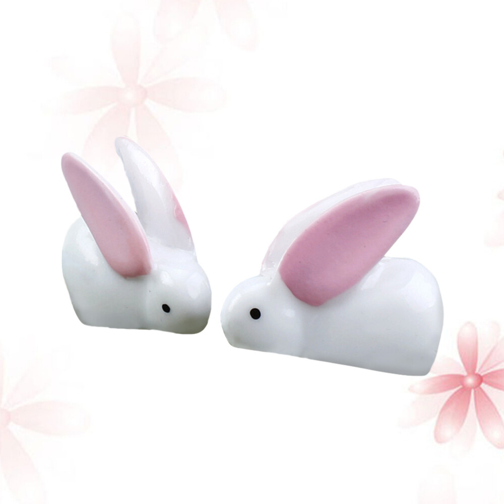 30 Pcs Rabbits Resin Accessories Miniature Garden Ornaments