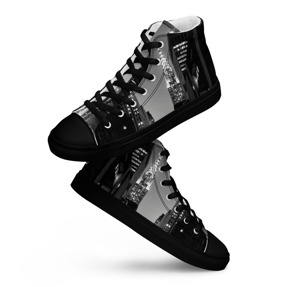 Special UVelsi Shoes Men's New York City High Top Canvas Outdoor Sneakers