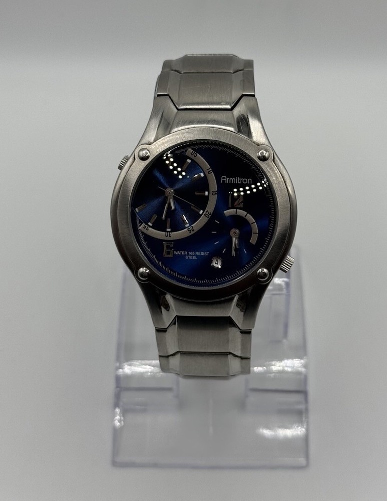 Armitron 20/4149 Dull Time Men's Stainless Steel Silver-Tone Analog Wristwatch